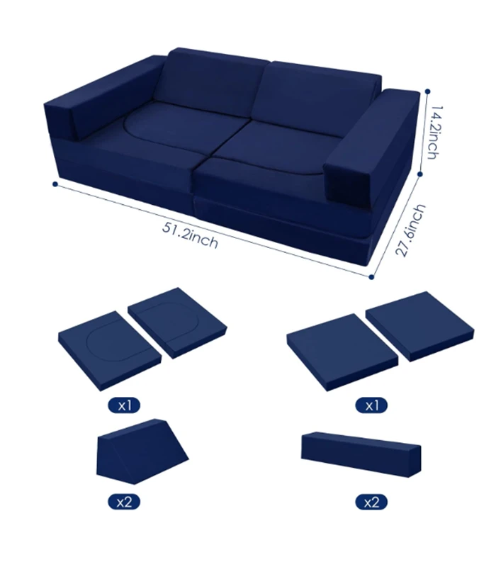 MeMoreCool Kids Couch Sofa Modular Toddler Couch for Bedroom