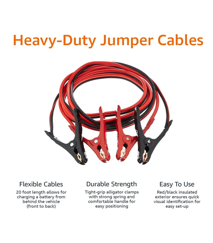 Amazon Basics Jumper Cable for Car Battery